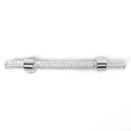 Ручка-скоба CAPPIO PK106, м/о 96 мм, d=12 мм, пластик, цвет прозрачный/хром