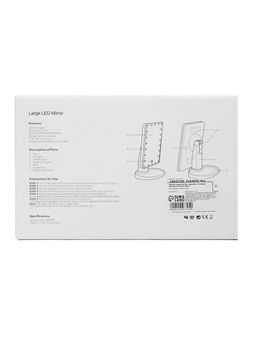 Зеркало KZ-06, подсветка, 26.5 х 16 х 12 см, 22 диода, сенсорная кнопка, белое