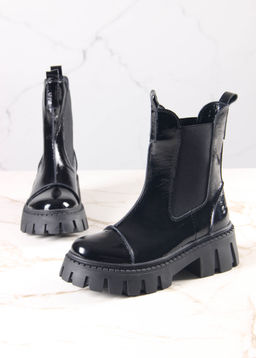 Челси 370.чанкиbl. Черный наплак/Мех