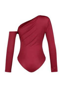 TRENDYOLMILLA Siyah Asimetrik Yaka Uzun Kollu Esnek Alttan C?tc?tl? Orme Body TWOAW22BD0080  фото 8