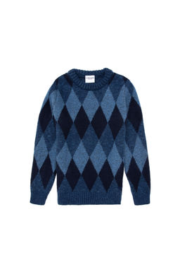 Свитер цвета индиго для мальчика Неожиданная скидка в корзине