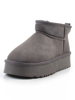 04-PF8520-5 GRAY Угги женские (натуральная замша, 100% шерсть)