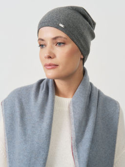 Шапка из кашемира 04132 серая
