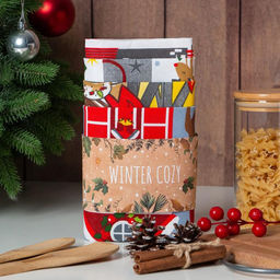 Набор кухонных полотенец Доляна Волшебство 35х60см-4шт, 100% хл