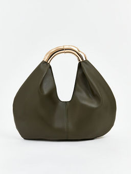 Metal Sapl? Deri G?r?n?ml? Kad?n Omuz ?antas?