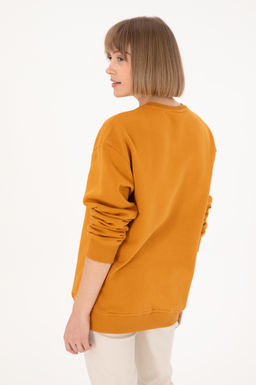 Мужской горчичный базовый свитшот Неожиданная скидка в корзине