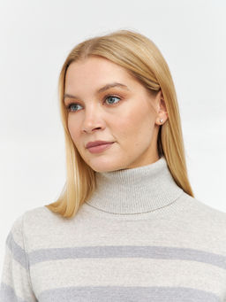 водолазка женская из шерсти в полоску - Glenfield фото 6