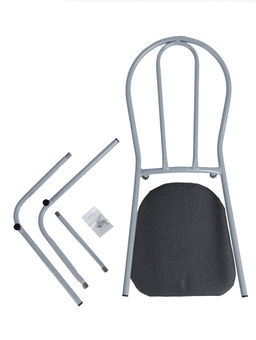 Стул для кухни разборный «Титан», обивка рогожка, цвет титан/серый