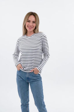 Женский лонгслив в полоску Happy Fox  фото 2