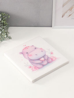 Фотоальбом магнитный на 20 листов Бегемотик с сердечком, кожзам, в коробке, 2.6?32?33.5 см