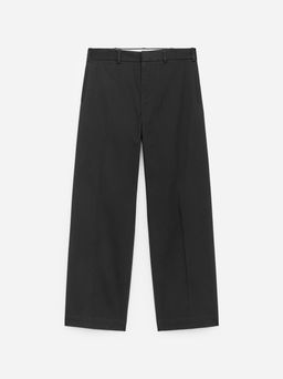Pantalones de sarga de algod?n de corte relajado