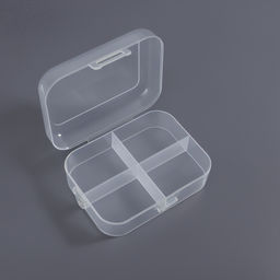 Цена за 2 шт. Органайзер для хранения мелочей, 4 секции, 12×9×4.5 см, прозрачный