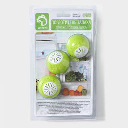 Поглотитель запаха для холодильника Доляна, 3 шт., d=5 см