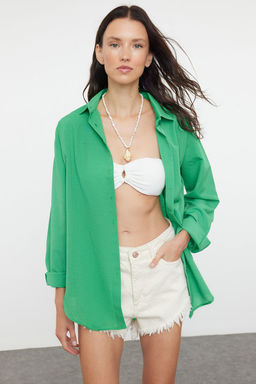 Yesil Dokuma Plaj Gomlegi TBESS24GO00044