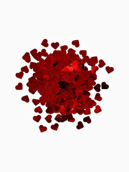 Цена за 3 шт. Наполнитель для шаров «Конфетти сердце», d=1.5 см, 10 г