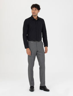 Siyah Slim Fit Uzun Kollu G_mlek