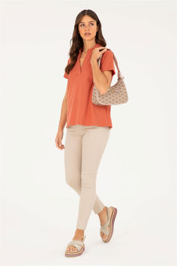 Женские брюки из парусины с камнями Неожиданная скидка в корзине