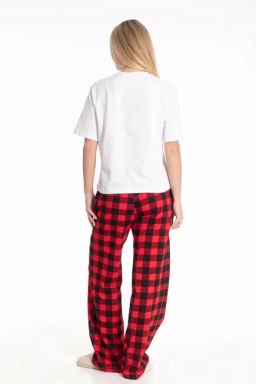 Брюки М325417кч красный/черный - Елена фото 2