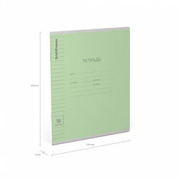 Цена за 200 шт. Тетрадь школьная ученическая ErichKrause Классика Visio зеленая, 18 листов, клетка (в плёнке по 10 шт.)  фото 31
