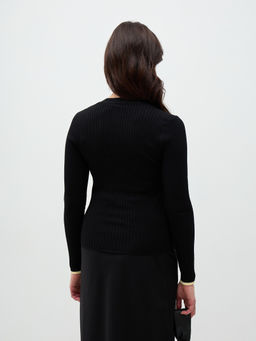 Conso/KPL 240728 - black/yellow Кардиган женский