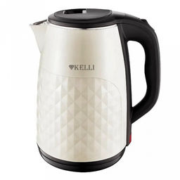 Чайник электрический "Kelli" 2,5л, внутренний металлический корпус, внешний пластиковый корпус, двойные стенки, автоматическое отключение, поворачивающийся корпус на 360, закрытый нагревательный элемент, защита от перегрева, световой индикатор включ
