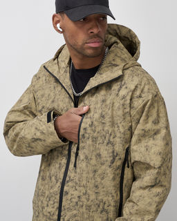 Куртка спортивная мужская весна осень бежевого цвета 25470B