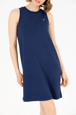 Женское темно-синее вязаное платье - U.s. polo assn фото 13