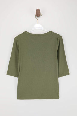 Wardrobe Essentials-Ekru Fitted/Vucuda Oturan Truvakar Buzgulu Modal Orme Bluz TWOSS26BZ00355 - Trendyolmilla фото 12