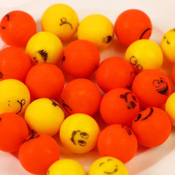 Кондитерская посыпка Смайлик, жёлтый, оранжевый, 50 г