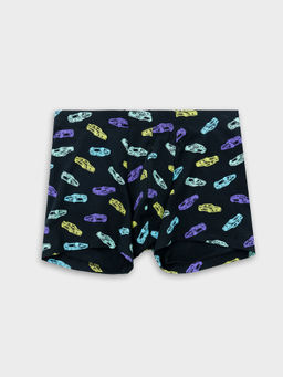 Цена за 2 штуки! Трусы мужские боксеры черные с принтом в виде машинок машинки на черном 411220 - Mark formelle фото 5