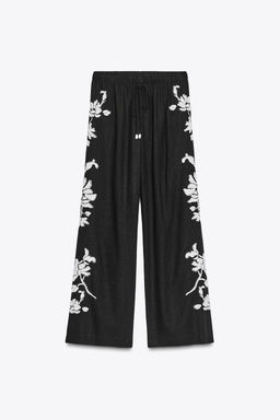 ZW COLLECTION BEADED EMBROIDERY TROUSERS - Zara фото 14