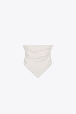 METALLIC THREAD HALTER TOP - Zara фото 4