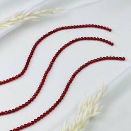 Бусины для украшений из Сердолика (62 бусины) 38 см