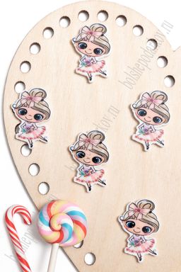 Кабошон-вырубка "Балерина" 2,5*3,7 см (10 шт) SF-6034, №1