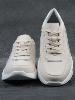 03-YJ435-2 BEIGE Кроссовки женские (натуральная кожа)