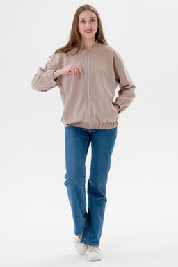 Бомбер из коттон фита какао макси - Амадэль фото 23