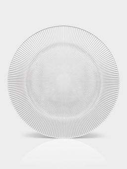 Тарелка Magistro «Грани», d=32.5, h=1.5 см, стекло, прозрачная