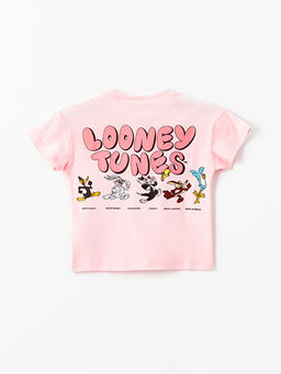 Bisiklet Yaka K?sa Kollu Tweety Bask?l? K?z Bebek Ti??rt - Waikiki фото 3