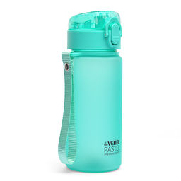 Бутылка "Pastel" 400 мл, 18x6,5 см, пластиковая, с диффузором, матовая, бирюзовая, с нескользящим покрытием и текстильной петлей