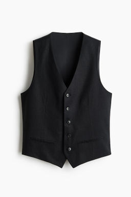 Chaleco de traje en lino Slim Fit