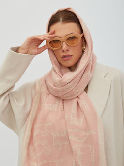 В составе шерсть. Большой теплый двусторонний палантин - Tantino фото 8