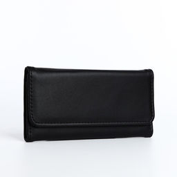Кошелёк женский на магните, 20×3×9 см, чёрный