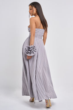 Платье вечернее корсетного типа голубое - Fly фото 28