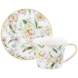 Чайная пара 2 пр. 270 мл 12,5*9,5*7 см "Корнелия" фарфор NEW BONE CHINA
Состав: Фарфор
