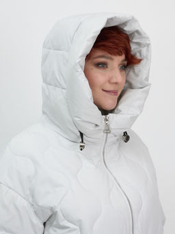 Куртка женская демисезонная с капюшоном серого цвета 1140Sr - Mtforce фото 8