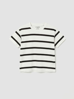 Bisiklet Yaka ?izgili Erkek ?ocuk Ti??rt