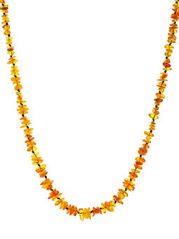 Бусы из натурального янтаря красивого золотистого оттенка Чипсы мелкие