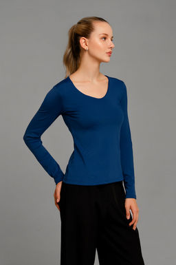 Арт. 12802/2 Лонгслив облегающий 44-50 (4 шт) Цвет:джинс - Калинка фото 8