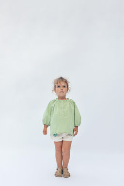 2-14 A?OS/ BLUSA CUADRO VICHY LIMITED EDITION / Verde claro