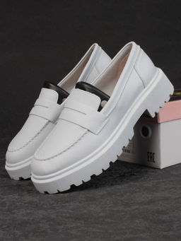 03-PDD178-5 LT. GRAY Полуботинки женские (натуральная кожа)